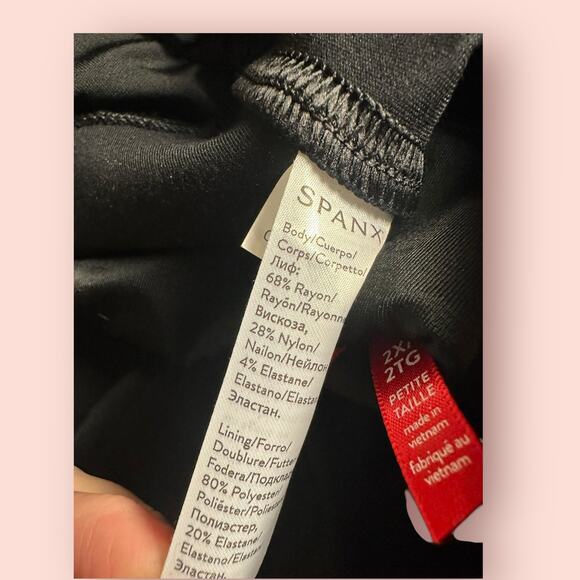 Spanx Black Ankle Length Ponte Leggings Womens Petite XXL 2X Short Plus Size - Picture 4 of 4